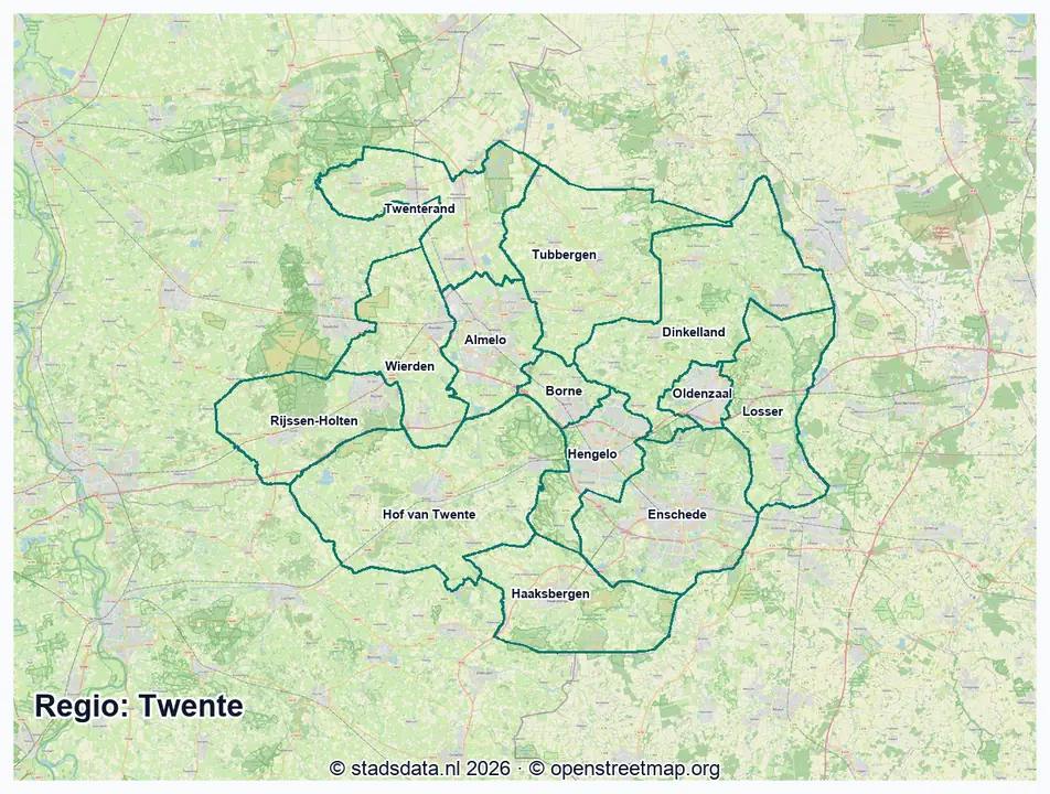 Kaart Twente